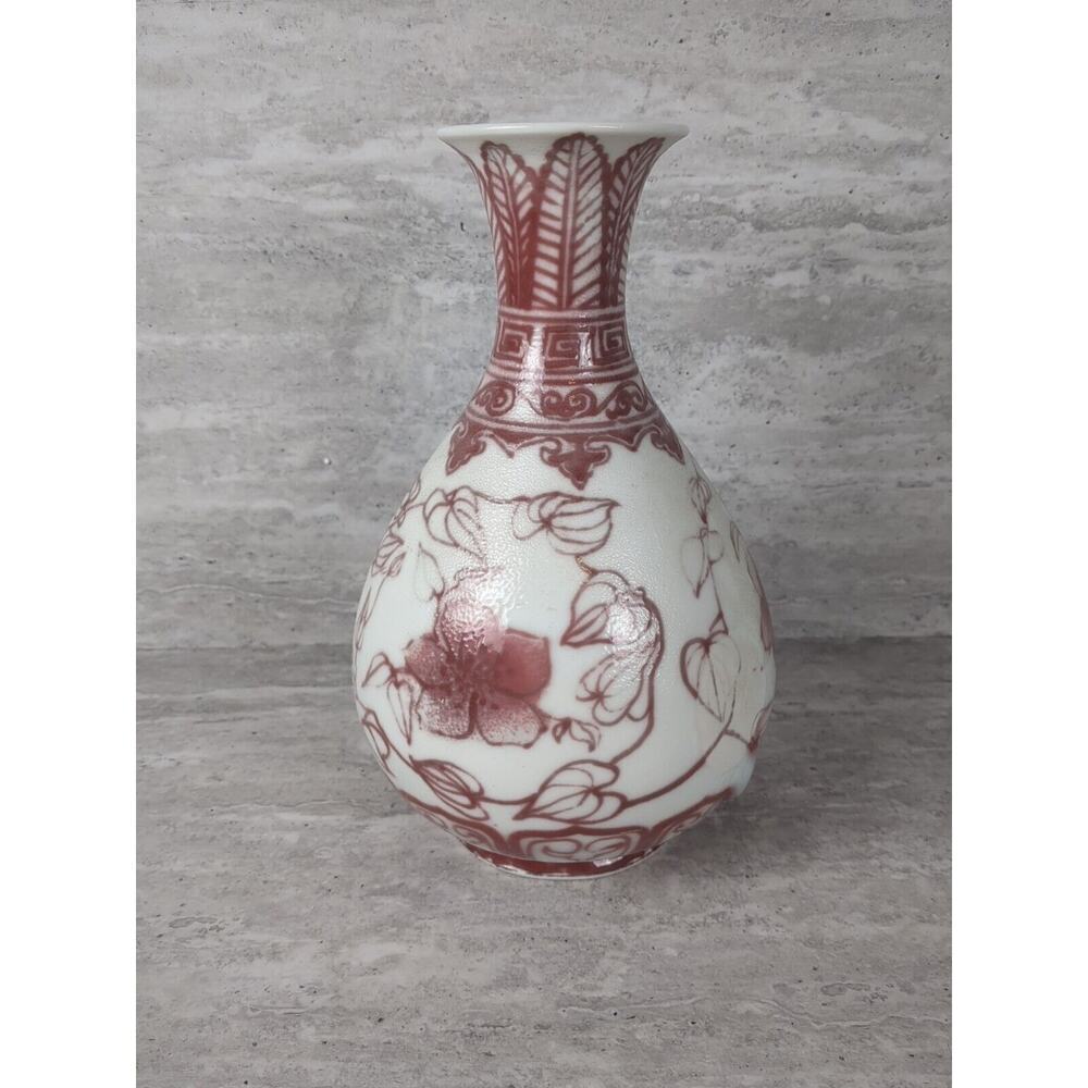 Chinese Antique Underglaze Red Porcelain Vase,‎ Cherry Blossom